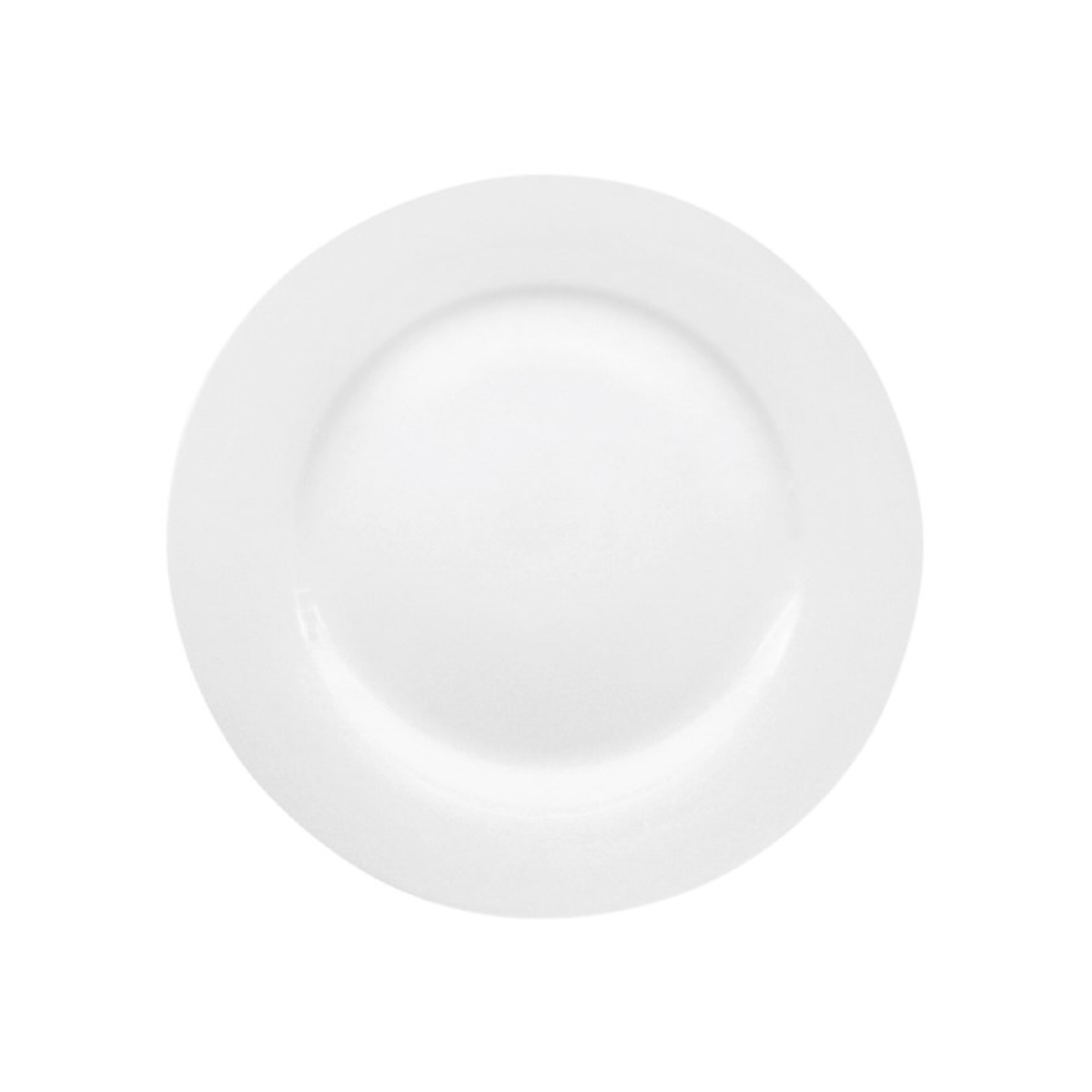 Fehér kerek lapostányér Bistro porcelánból, 26 cm átmérővel, mosogatógépben mosható.