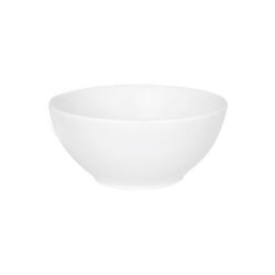 Fehér kerek porcelán levesestál Simple, 650 ml űrtartalommal, alacsony nedvszívó képességgel.