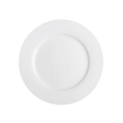 Fehér porcelán Bistro desszert tányér, kerek, 20,5 cm átmérőjű, mosogatógépben mosható.