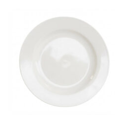 Lapostányér Eurogastro, fehér porcelán, átmérő 25,3 cm, mosogatógépben mosható.