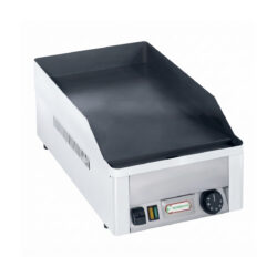 Asztali sima elektromos grilllap Gastrokitchen rozsdamentes acélból, termosztáttal.