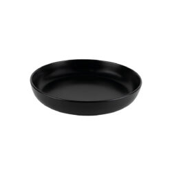 Fekete félig mély porcelán tányér Future Black Ø 24 cm, alacsony nedvszívó képesség, mosogatógépben mosható.