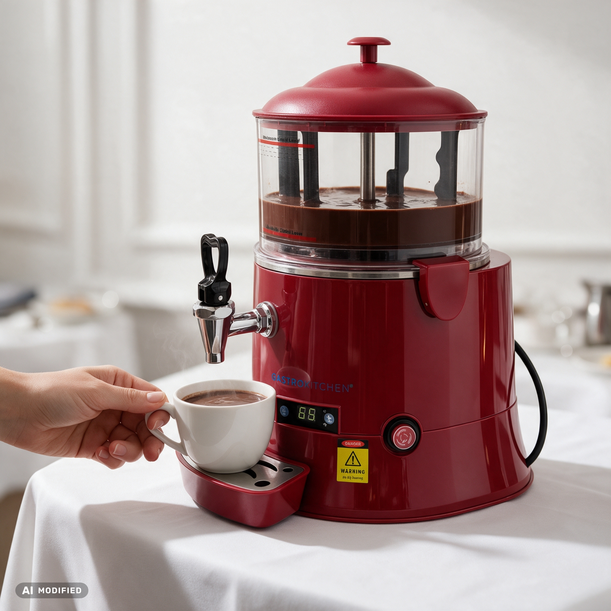 Gastrokitchen forrocsokolade keszito piros 5l (3)