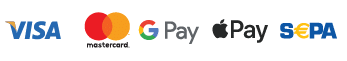Visa, Mastercard, Google Pay, Apple Pay, SEPA