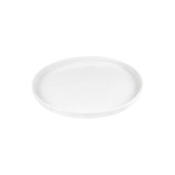 Fehér kerek sekély porcelán tányér Future, 20 cm átmérőjű.