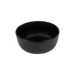 Mély fekete porcelán tál Future Black, 14 cm átmérőjű, mosogatógépben mosható.